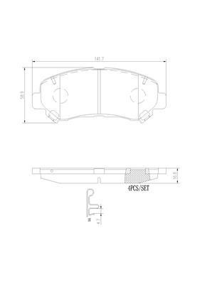 Brembo P79028N Brake Pad Set, disc brake P79028N