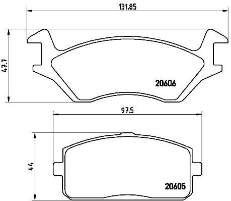 Brembo P83004N Brake Pad Set, disc brake P83004N