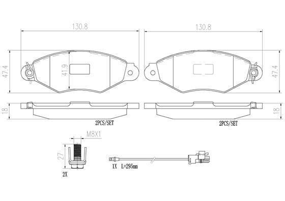 Brembo P68042N Brake Pad Set, disc brake P68042N