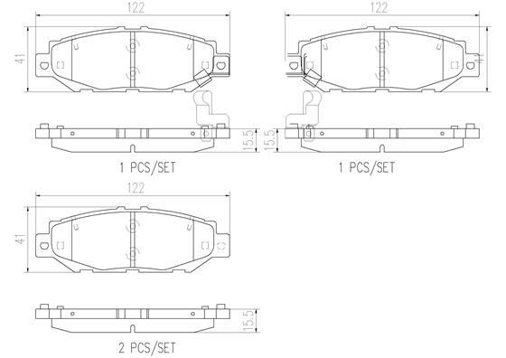 Brembo P83038N Brake Pad Set, disc brake P83038N