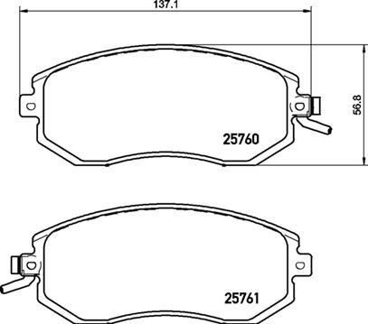 Brembo P78027N Brake Pad Set, disc brake P78027N