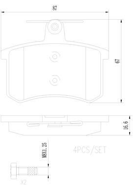 Brembo P85013N Rear disc brake pads, set P85013N