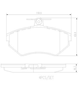 Brembo P85032N Front disc brake pads, set P85032N