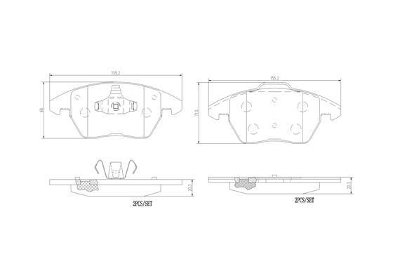 Brembo P85148N Brake Pad Set, disc brake P85148N