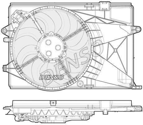 DENSO DER15002 Hub, engine cooling fan wheel DER15002