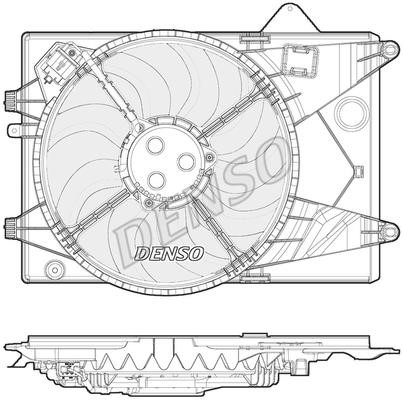 DENSO DER15003 Hub, engine cooling fan wheel DER15003