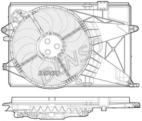 DENSO DER15004 Hub, engine cooling fan wheel DER15004