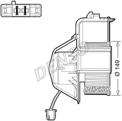 DENSO DEA05007 Fan assy - heater motor DEA05007