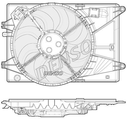 DENSO DER15006 Hub, engine cooling fan wheel DER15006