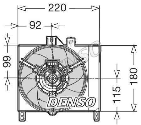 DENSO DER16003 Hub, engine cooling fan wheel DER16003
