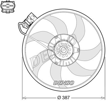 DENSO DER20017 Hub, engine cooling fan wheel DER20017