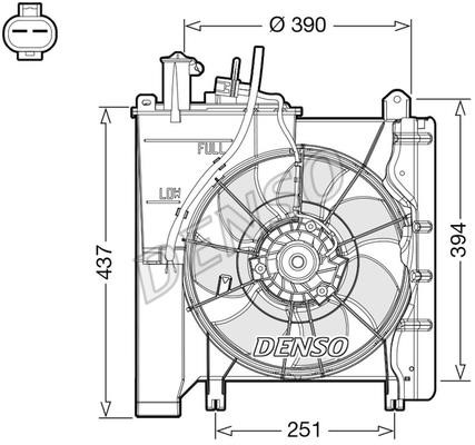 DENSO DER21023 Hub, engine cooling fan wheel DER21023