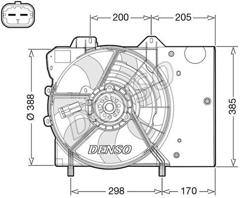 DENSO DER21024 Hub, engine cooling fan wheel DER21024