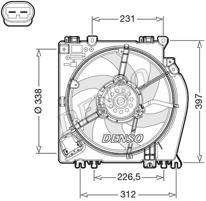 DENSO DER46002 Hub, engine cooling fan wheel DER46002