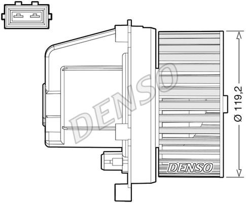 DENSO DEA33003 Fan assy - heater motor DEA33003