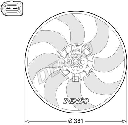 DENSO DER02006 Hub, engine cooling fan wheel DER02006