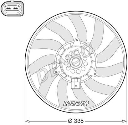 DENSO DER02008 Hub, engine cooling fan wheel DER02008