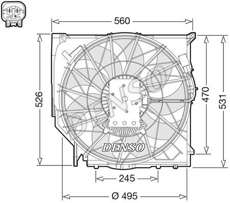 DENSO DER05008 Hub, engine cooling fan wheel DER05008
