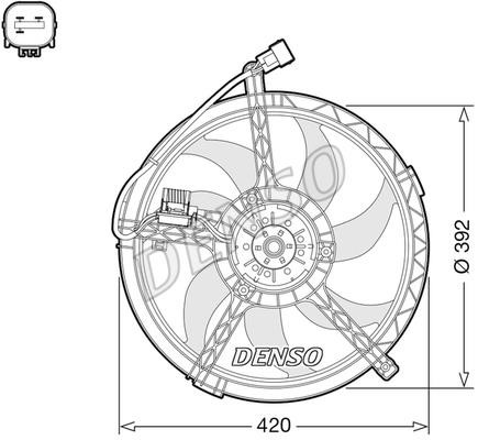 DENSO DER05009 Hub, engine cooling fan wheel DER05009