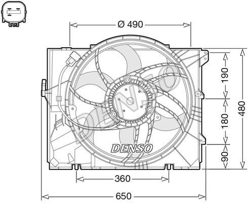 DENSO DER05011 Hub, engine cooling fan wheel DER05011