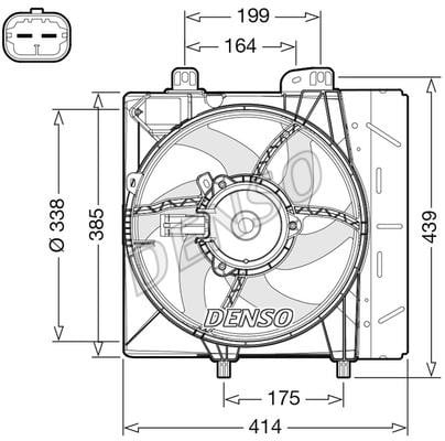 DENSO DER07011 Hub, engine cooling fan wheel DER07011