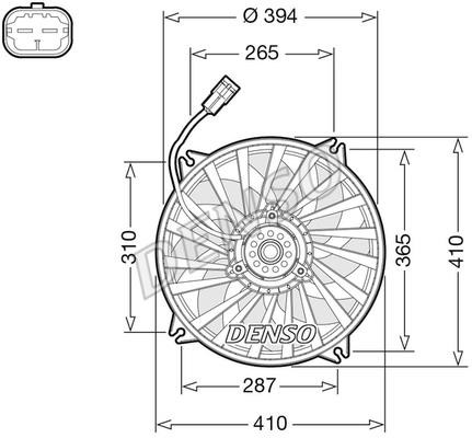 DENSO DER07012 Hub, engine cooling fan wheel DER07012
