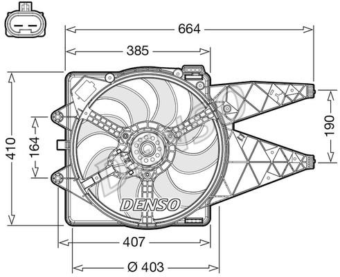 DENSO DER09309 Hub, engine cooling fan wheel DER09309