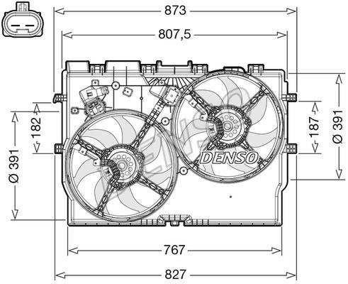 DENSO DER09310 Hub, engine cooling fan wheel DER09310