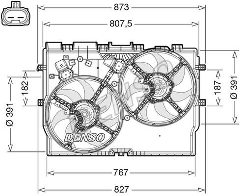 DENSO DER09311 Hub, engine cooling fan wheel DER09311