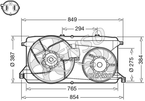 DENSO DER10009 Hub, engine cooling fan wheel DER10009