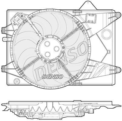 DENSO DER15001 Hub, engine cooling fan wheel DER15001