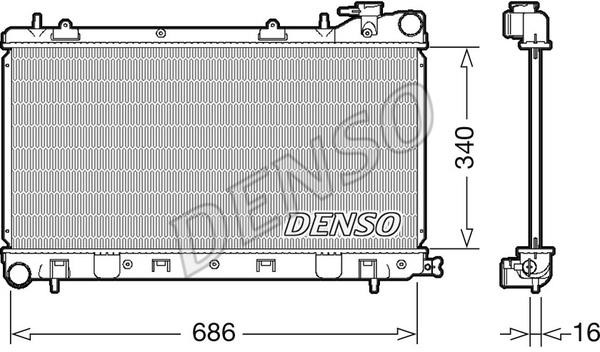 DENSO DRM36017 Radiator, engine cooling DRM36017