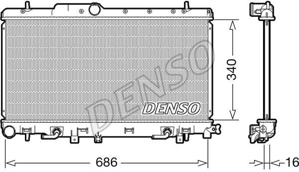 DENSO DRM36018 Radiator, engine cooling DRM36018