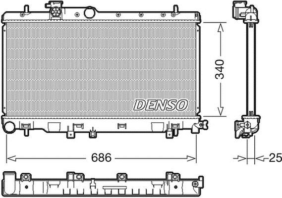 DENSO DRM36020 Radiator, engine cooling DRM36020
