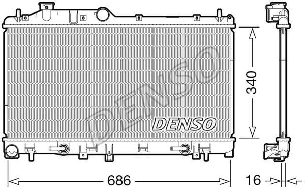 DENSO DRM36024 Radiator, engine cooling DRM36024