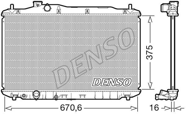 DENSO DRM40105 Radiator, engine cooling DRM40105