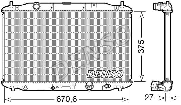 DENSO DRM40106 Radiator, engine cooling DRM40106