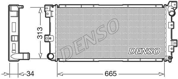 DENSO DRM06002 Radiator, engine cooling DRM06002