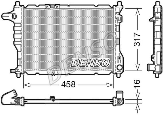 DENSO DRM08005 Radiator, engine cooling DRM08005