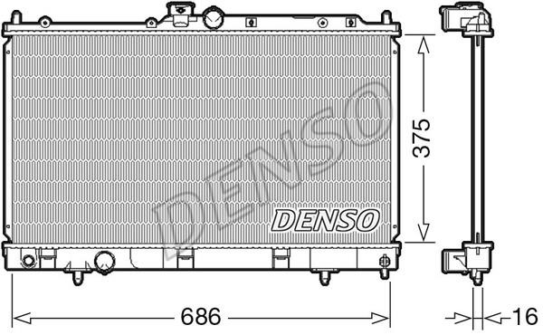 DENSO DRM45036 Radiator, engine cooling DRM45036