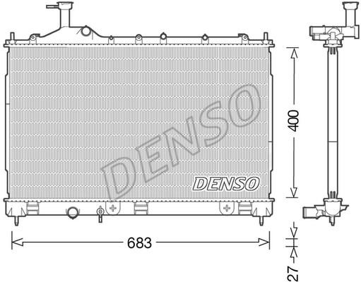 DENSO DRM45038 Radiator, engine cooling DRM45038