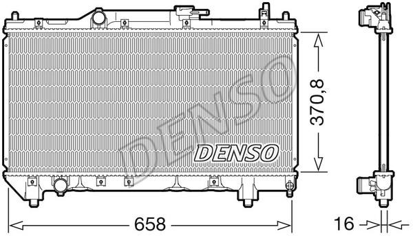 DENSO DRM50117 Radiator, engine cooling DRM50117