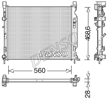 DENSO DRM23037 Radiator, engine cooling DRM23037