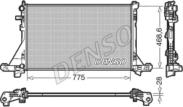 DENSO DRM23112 Radiator, engine cooling DRM23112