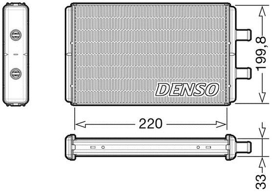 DENSO DRR12016 Heat exchanger, interior heating DRR12016