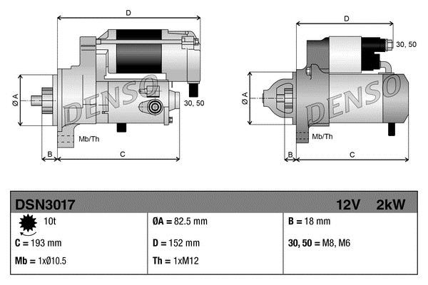 Starter DENSO DSN3017