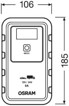 Charger Osram 6/12V, 8A Osram OEBCS908