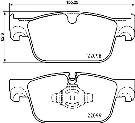 Mintex MDB3938 Brake Pad Set, disc brake MDB3938