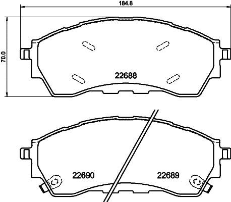 Mintex MDB3454 Brake Pad Set, disc brake MDB3454