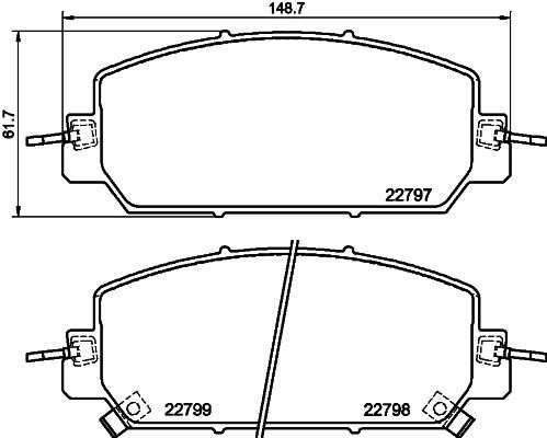 Mintex MDB4054 Brake Pad Set, disc brake MDB4054